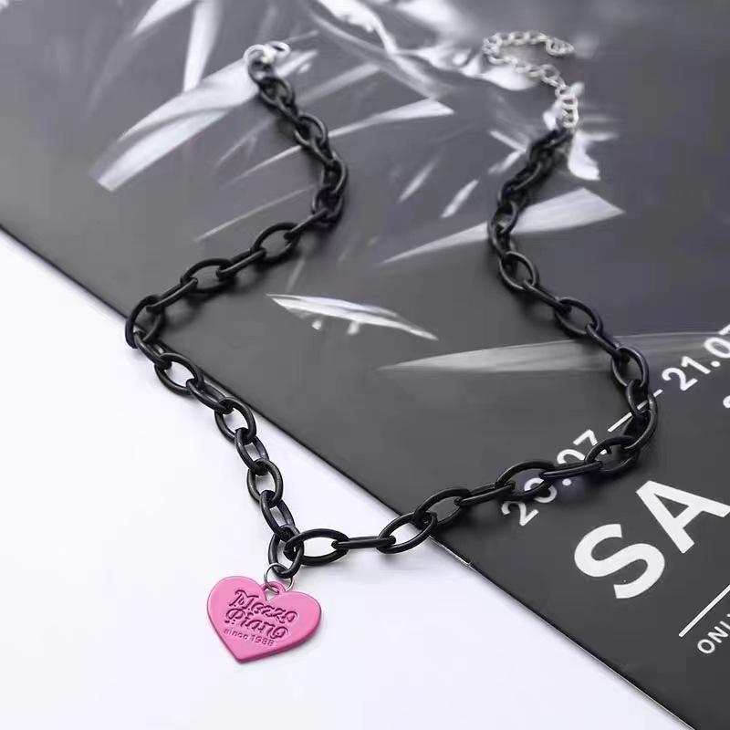 Love Necklace Female Ins Trendy Niche Design Sense Hip Hop Personality Sweater Chain Internet Celebrity Year New Sweater Chain