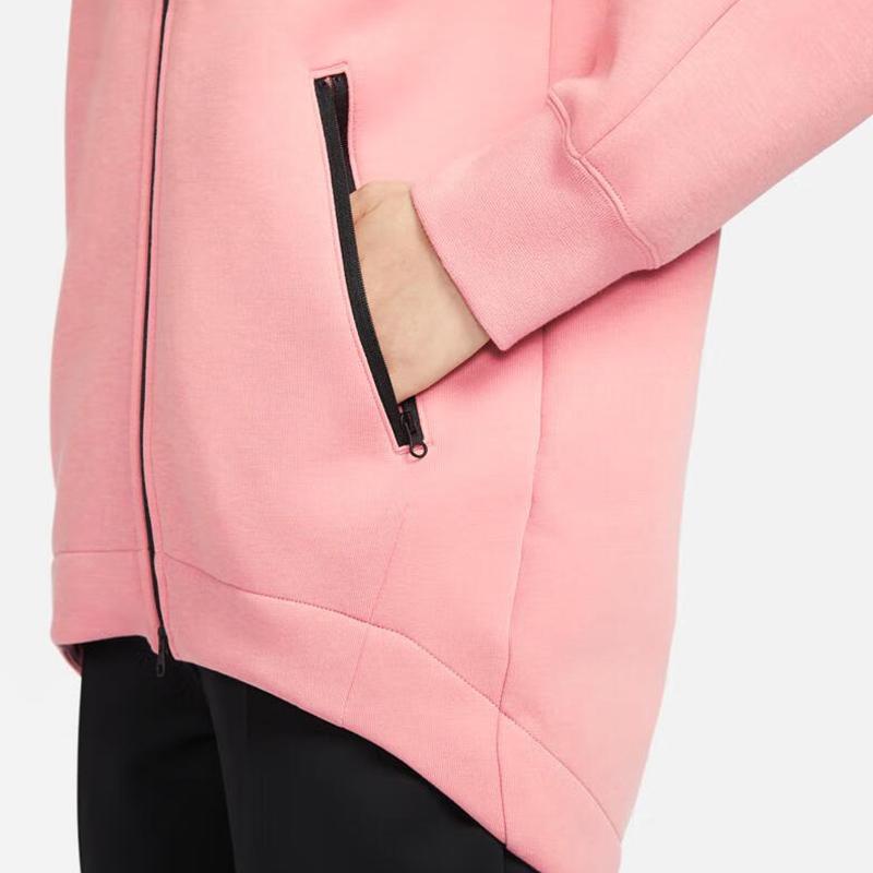 Nike Solid Color Hooded Casual Jacket Women jackets Pink FB8244-618