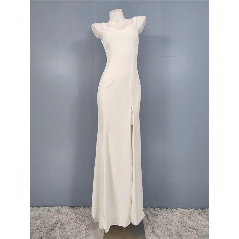 Export Lu Home Fashion Adult Lady like Woman Sexy Socialite Open Back Retro Temperament Wild Niche Style French Light Wedding Dress Dress