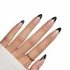 Hochwertige tragbare künstliche Nägel im Mandel-Nude-French-Stil – mittellange und lange Nagelspitzen