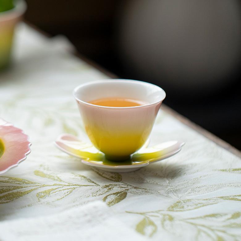 

40ml Gradient Ramp Teacup Creative Tea Bowl Tea Cup Set Tea-tasting Personal Cup Jianzhan Master Cup Household Tableware Coaster