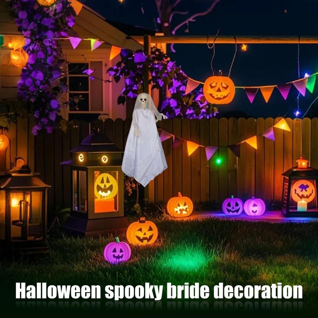 Halloween Ghost Decorations Spooky Halloween Ghost Bride Yard Decor Scary Ornaments Figurines For Gothic Wedding Backyard Patio