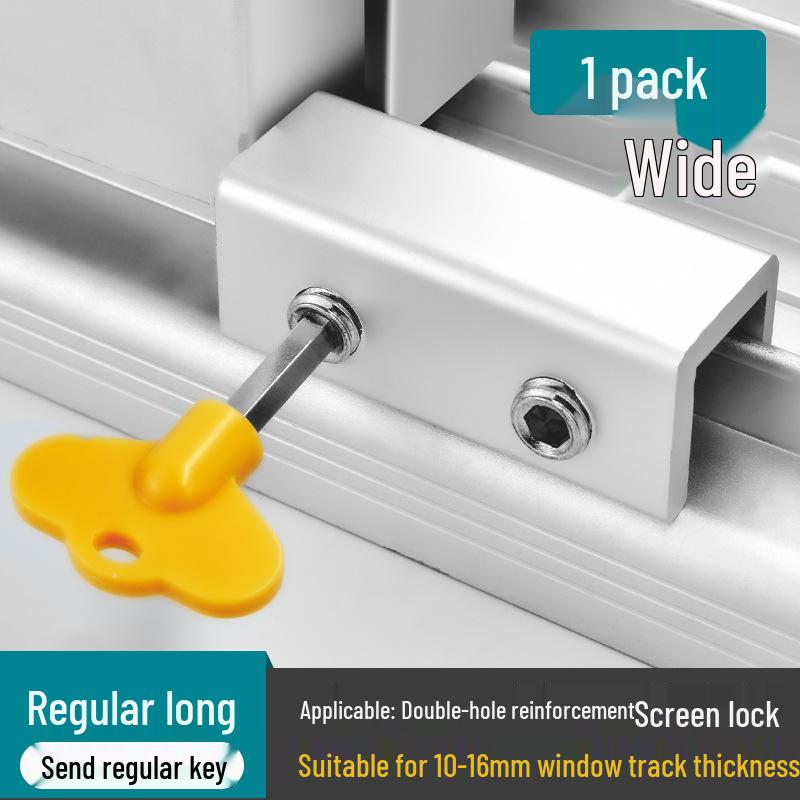 Bezpieczna blokada okienna dla dzieci bez wiercenia - Aluminiowy ogranicznik antykradzieżowy
