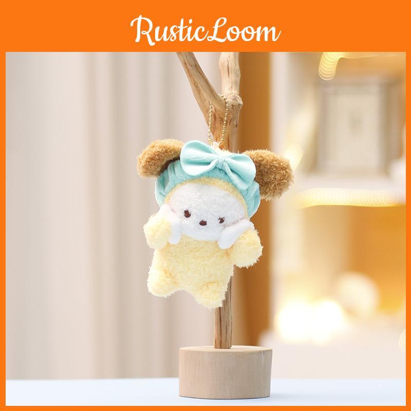 Wash Face Delightful Rabbit Plush Toy Keychain Adorable Short Fur Design For Kid