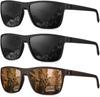 3pcs Polarized Cycling Sunglasses for Men Lightweight Classic Fashion Sports Sun Glasses Women Driving Fishing Shades Eyewear