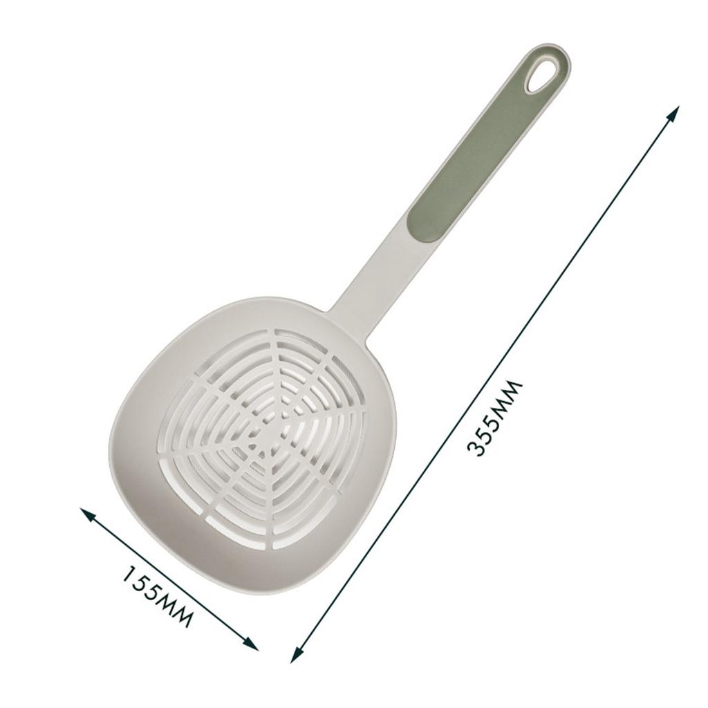 Nylon Skimmer Spoon Professional Food Grade Heat Resistance Draining Large Capacity Strainer Spoon for Kitchen