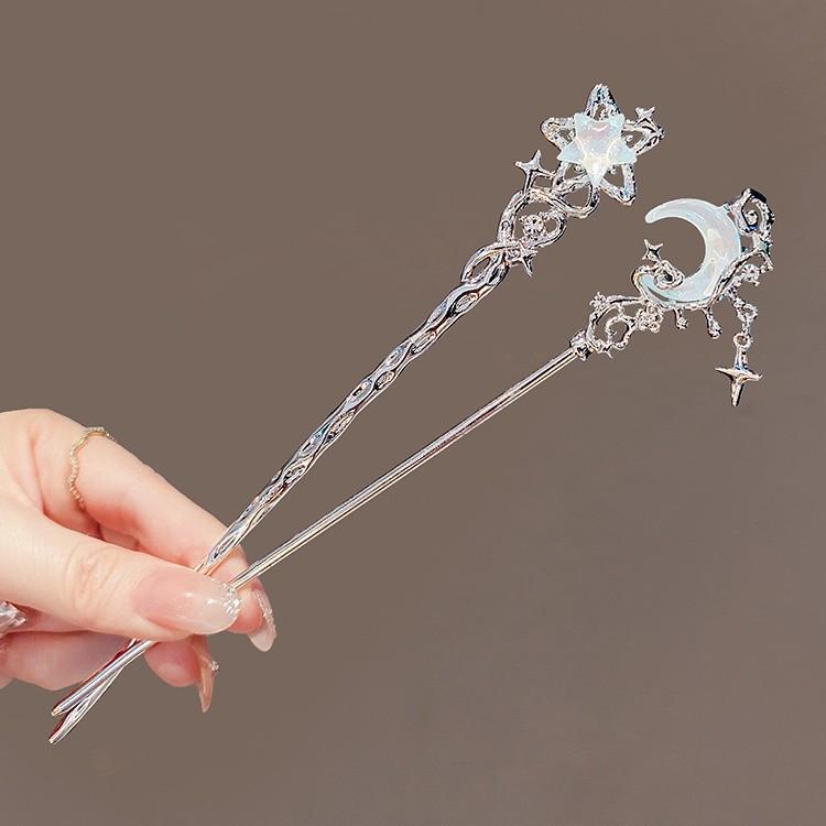Moonstone Star Hairpin: Elegant Modern Chinese Style Hair Accessory