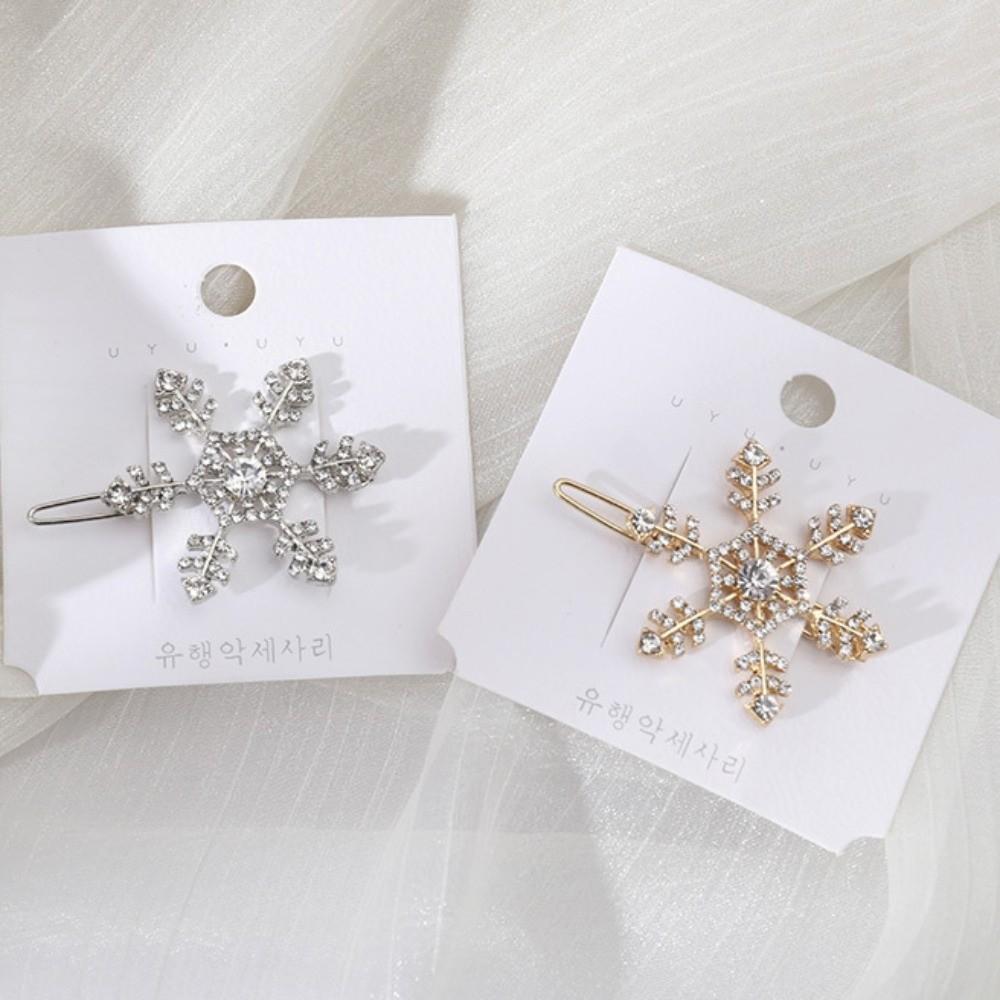 Sparkling Crystal Hairpin Gold/Silver Rhinestone Barrette  Women Hair Accessories