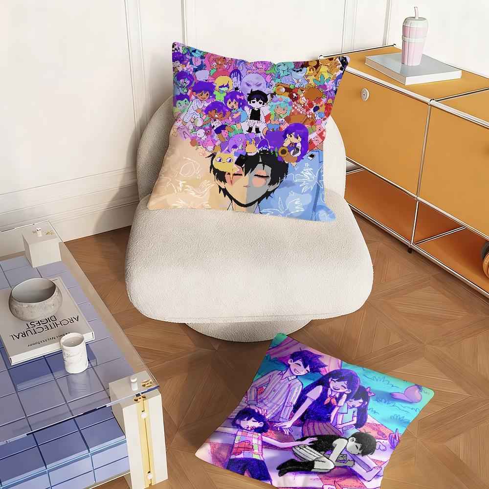 Healing Games OOmori Cute Pillow Case Bedroom Sofa Living Room Backrest Decoration Square Cushion Nap Time
