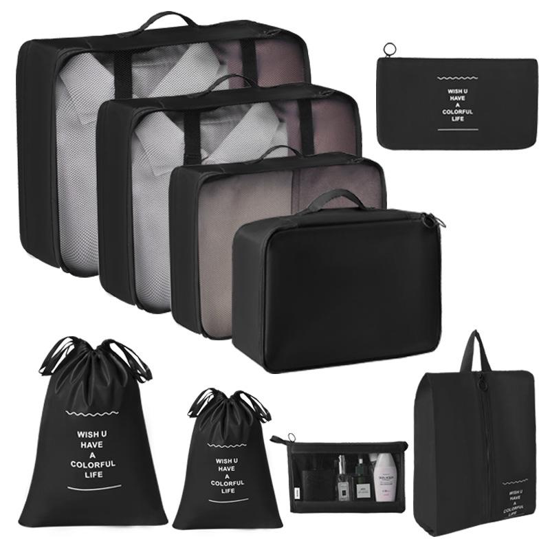 6/7/8/9/10 Pcs Set Travel Organizer Storage Bags Suitcase Packing Cubes Set Cases Portable Luggage Clothes Shoe Tidy Pouch Folding