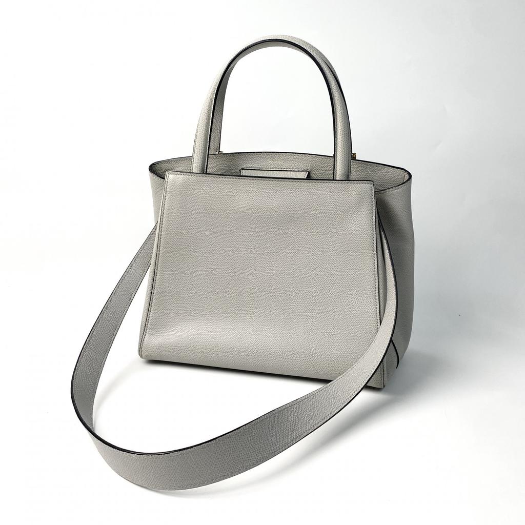 Used ValextraShoulder Bag Ash Gray/gold Leather Women