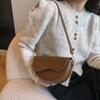 Textured Small Bag Women's 2025 New Popular Retro Versatile Messenger Bag Fashionable Shoulder Underarm Bag Small Square Bag Tide