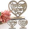 Mothers Happy Day Gift Best Mum Mummy Wooden Heart Plaque Freestanding Decor
