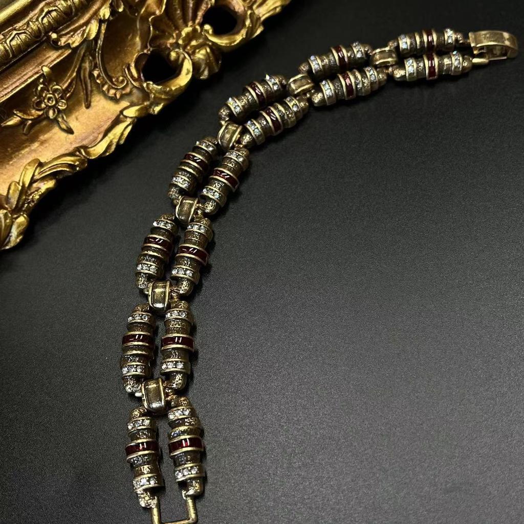 Vintage Ancient Egyptian Handmade Bracelet Heavy Industry / Edition Studded Drip Oil Accessories