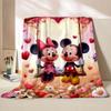 3D Mickey and Minnie Mouse Blankets Ultra Soft Cozy Blanket Lightweight Fleece Fuzzy Plush Throw Blankets for Bed Chair Gifts