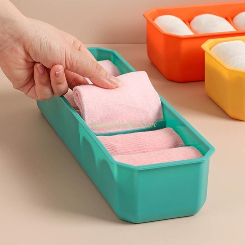 24TE 5 Grids Compartment Divided Drawer Divider Underwear Clothes PP Box