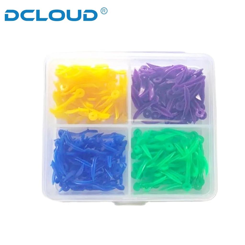 4Sizes Disposable Dental Tooth Gap Wedges with End Circular Holes Plastic Interdental Wedge Dental Matrix Wedge For Oral Care 3
