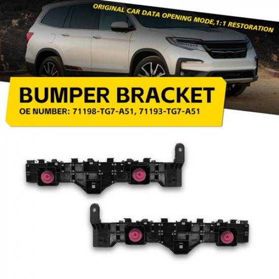Set of 2 Bumper Support Bracket For - Honda Pilot Front Left & Right