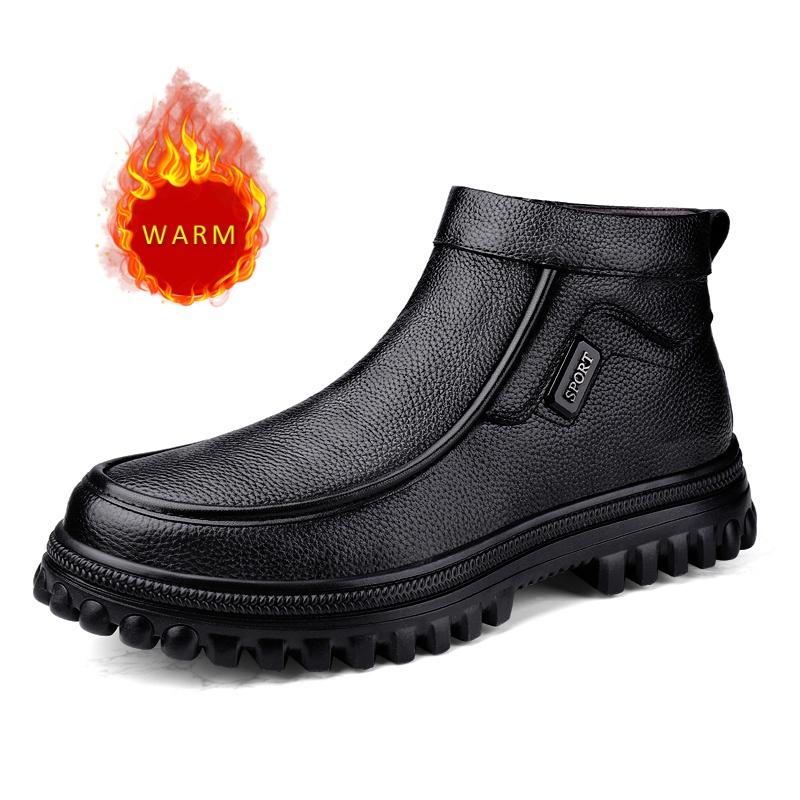

Winter Fashion Men s Cotton Shoes Thick Soled Anti Slip High Top Workwear Shoes Outdoor Hiking Men s Oxford Shoes Versatile 51