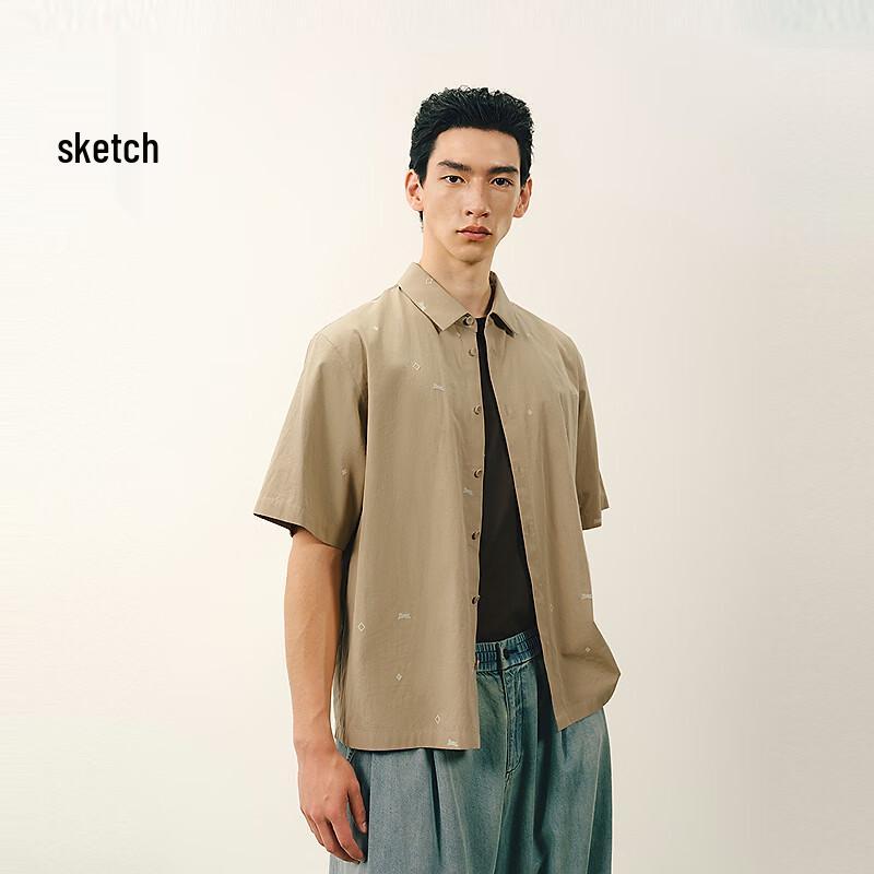 

Men s Casual Loose Short-Sleeve Shirt M