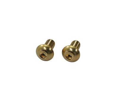 Cf Posh 811810-010 24K Plated Stainless Steel Hex Socket Button Cap Bolts M5-P0.8 X10, 2 Pieces