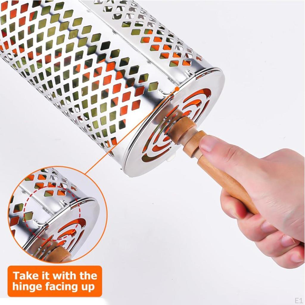 2Pcs Roll Grillen Körbe BBQ Korb Käfig Edelstahl für Outdoor Grill Zubehör