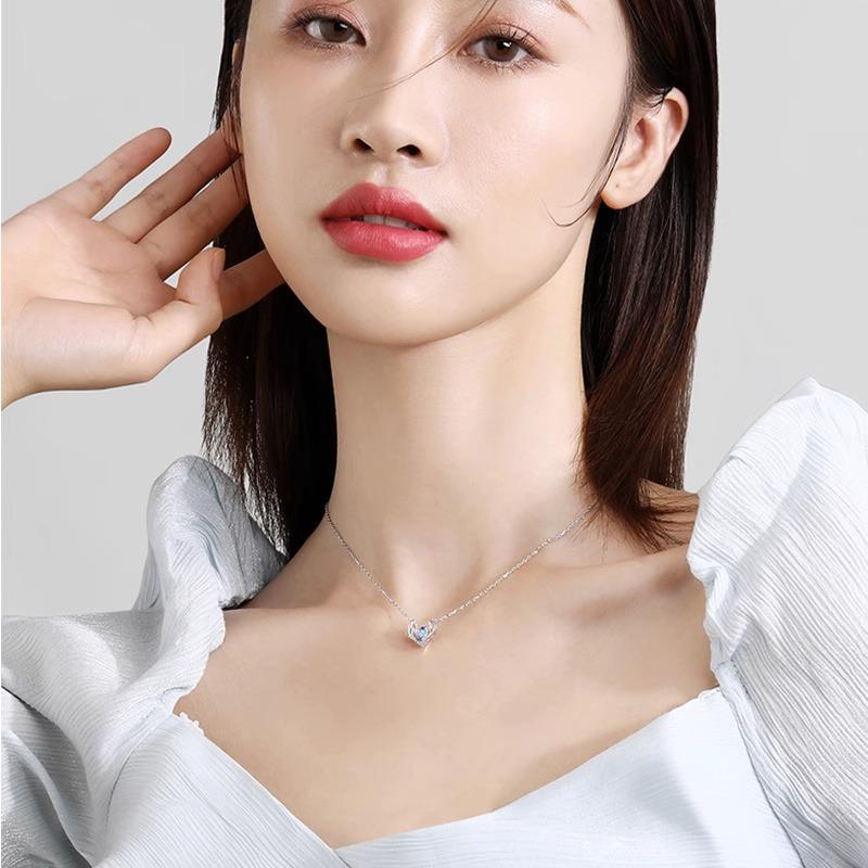 520 Dancing Antlers Necklace: High-End 925 Sterling Silver Gift for Girls 925 Sterling Silver