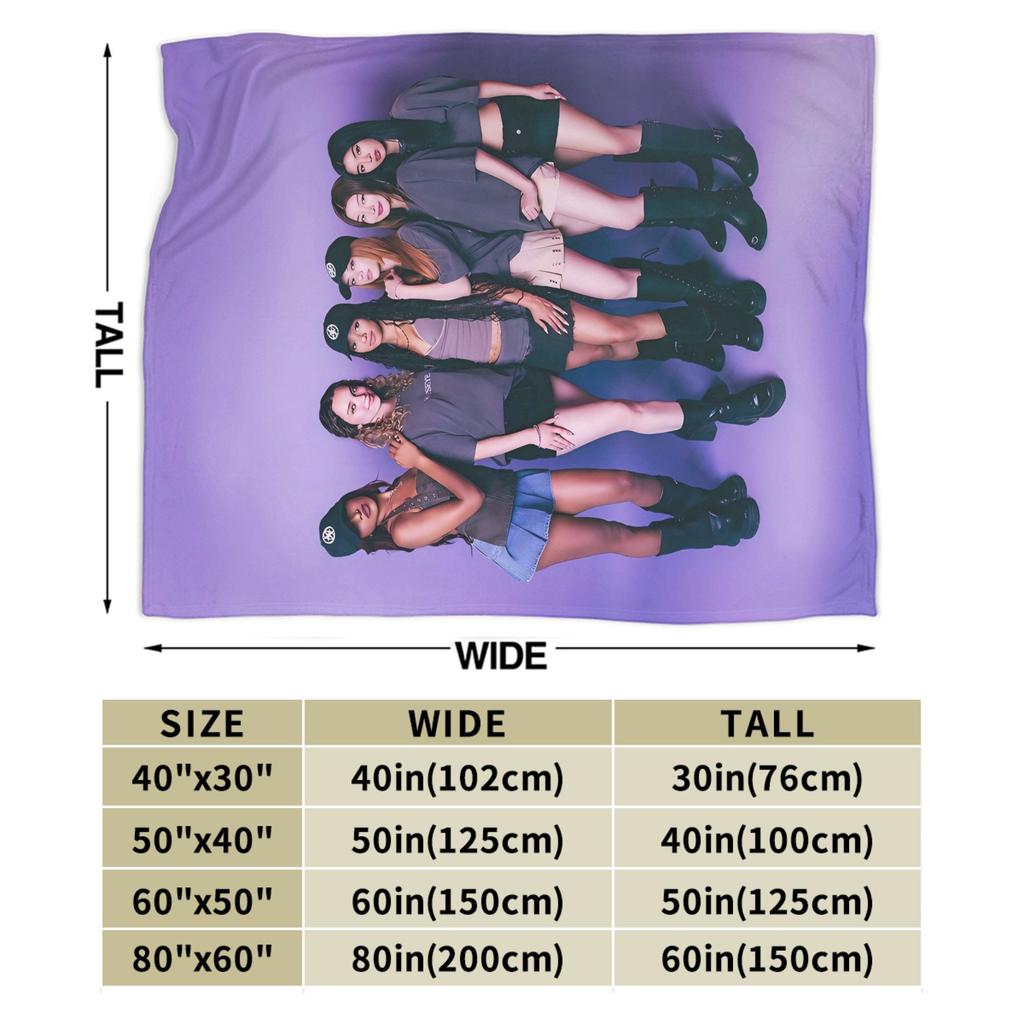Girl Group K-Katseye Blanket  Warm Soft Novelty Plush Throw Blanket For Boy Girl Couch Chair Flannel Bedspread Bed Cover