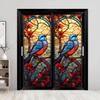European Style Colorful Stained Glass Film Modern Art Geometry Pattern Privacy Window Stickers Static Cling Home Decor