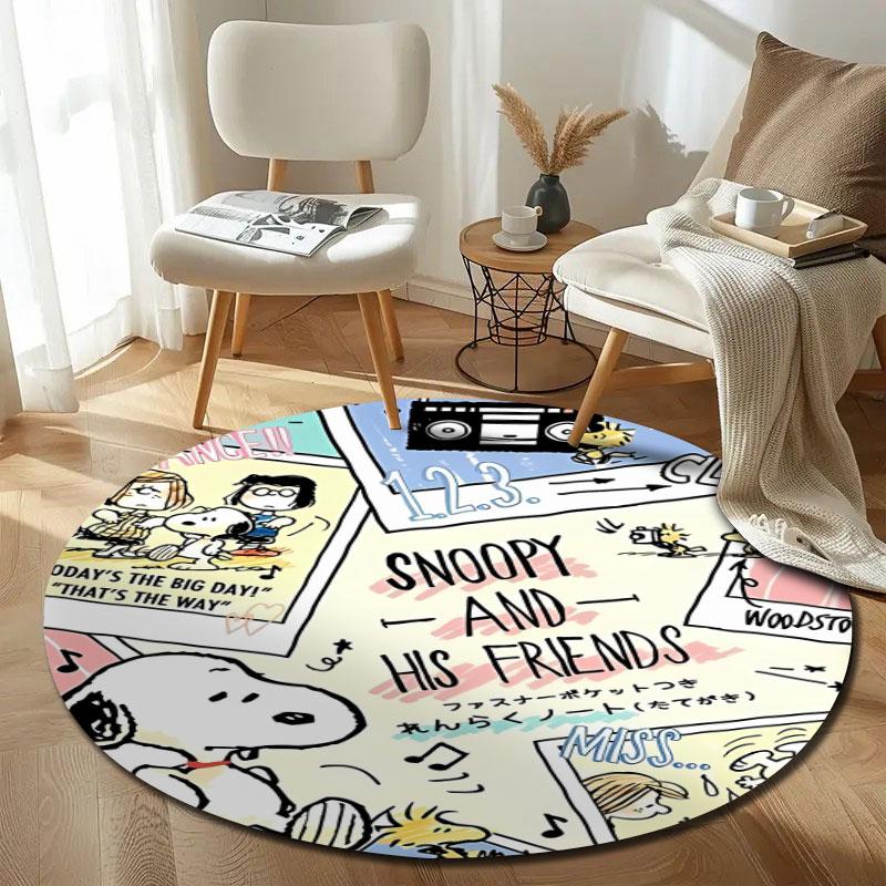 Dreamy White Beagle Newspaper Friends Carpet, Ivory Cream Stylish Accent, Great Gift for Kids Family and Friends with Soft with Beauty