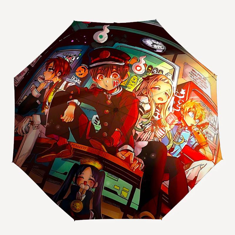 1pc Anime Characters Automatic Opening Umbrella Portable Tri-Fold Design with 8-Bone Iron Frame, Perfect for Outdoor Use, Festive Gifts, Suitable for