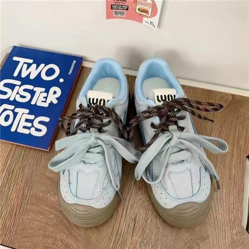 Fashion Women's Sneakers 2025 Spring and Autumn Fashion Thick Cotton Root Roll Forrest Gump Casual Moral Training Shoes Women's Shoes