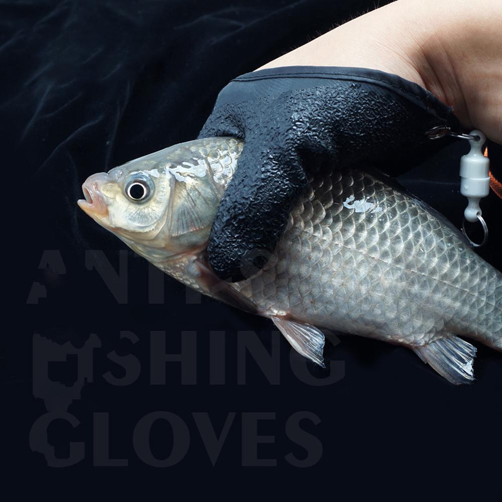 Fishing Gloves Anti-Slip Protect Hand from Puncture Scrapes  Fisherman Professional Catch Fish Latex Hunting Gloves