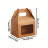 25pcs Gable Gift Box with Window Kraft Paper Treat Boxes Party Favor Boxes Goodie Boxes for Gift Soap Jewelry Making Display Packaging Gift Wrap Box
