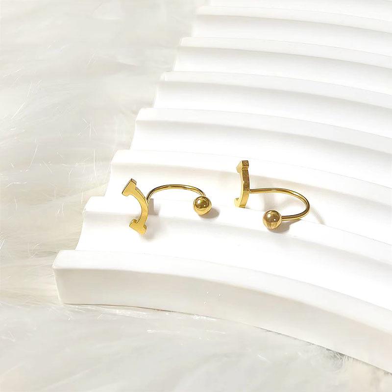 Korean Elegant Star Smile Titanium Ear Stud