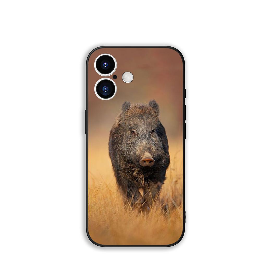 Phone Cover Animal Wild Boar Pig Casing for Apple iPhone 16 15 14 Plus 13 12 Mini 17 Pro Max + ProMax 16E Air 15+ Case