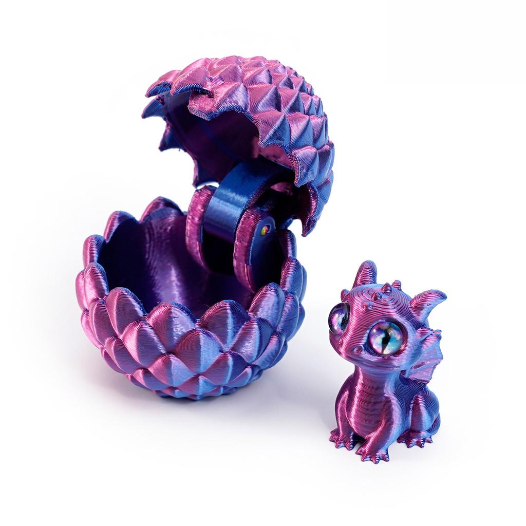 1/2Pcs 3D Printed Dragon Eggs with Mini Dragon Surprise Toys for Kids Birthdays Party Favors Gifts Christmas Goodies Filler