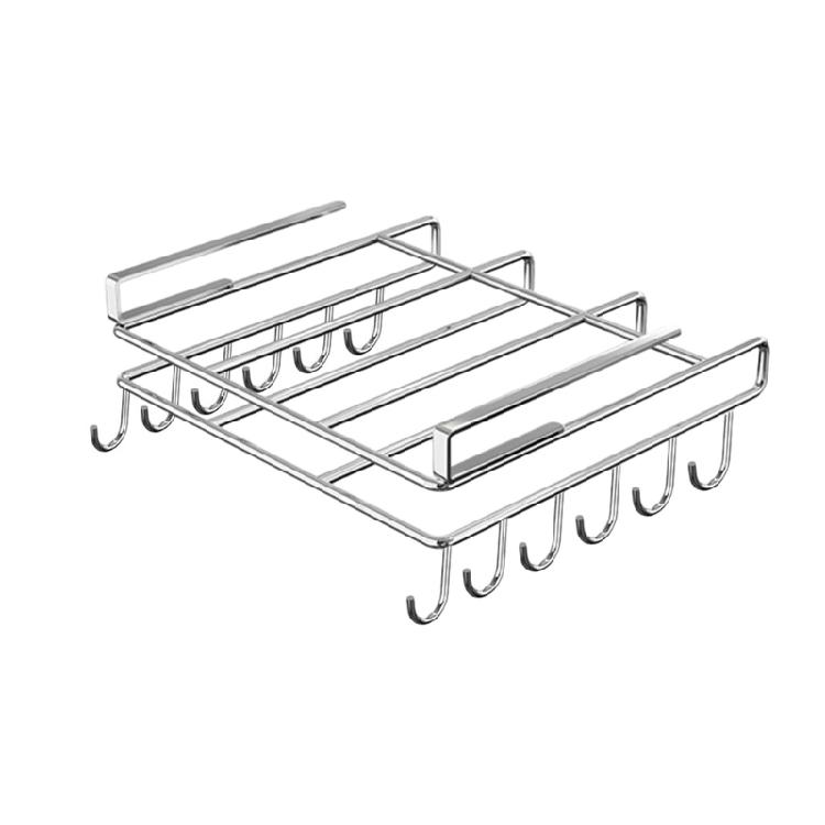 Space Saving Kitchen Wall Mount Rack For Pot Lid Storage Stainless Steel Hook Shelf With Strong Load Capacity