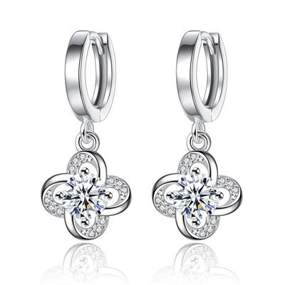 925 Sterling Zilveren Oorbellen Eeuwige Liefde Ontwerp Zirkonia Oorbellen Voor Vrouwen Verlovingssieraad Cadeaus