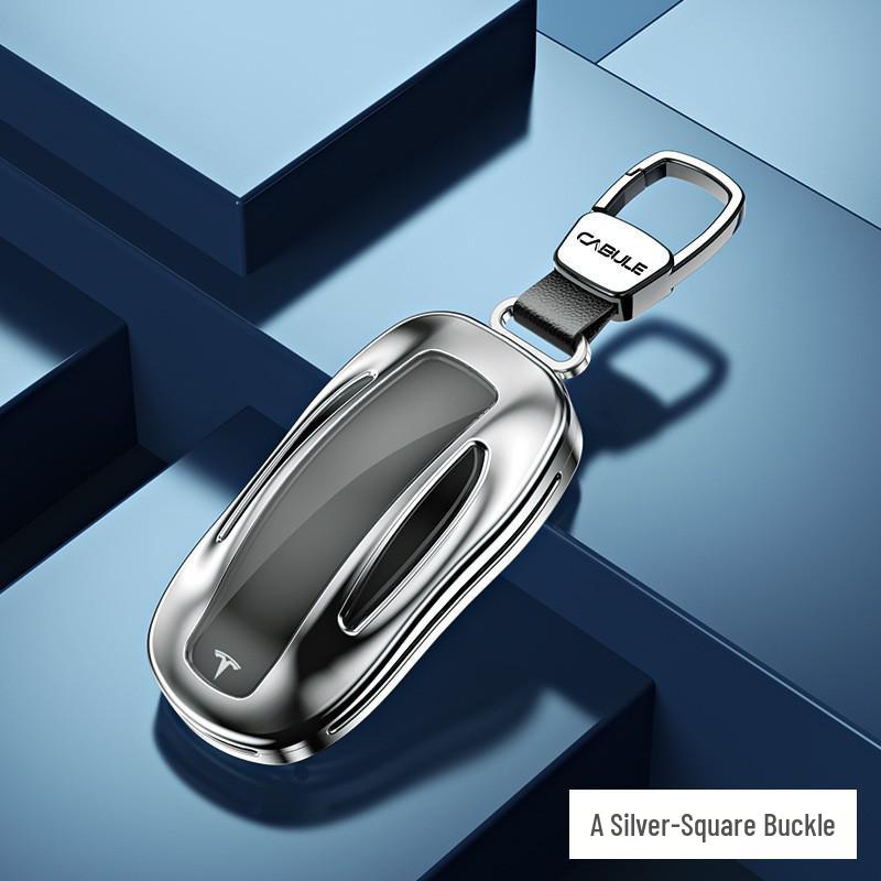 Tesla X & Model S Key Cover: Aluminum Alloy with Leather Rope