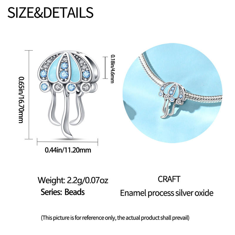 Copper Color Luminous Changing Series-Blue Lotus Beads Fit Pan Bracelet Diy Charm For Women Jewelry Fashion Gift