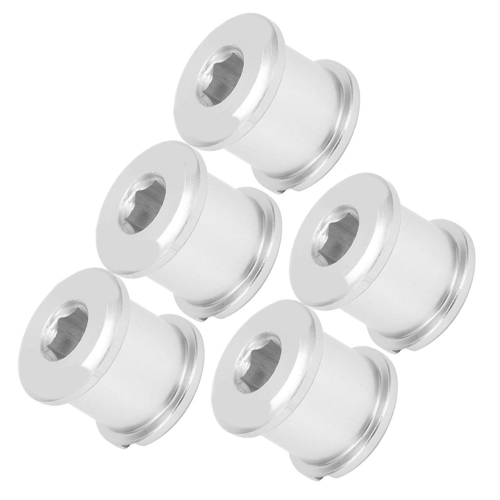 5Pcs Chainring Bolts Lightweight RustProof Easily Install Disc Screw Chainwheel for Mountain Bike Road Bicycle(Silver )
