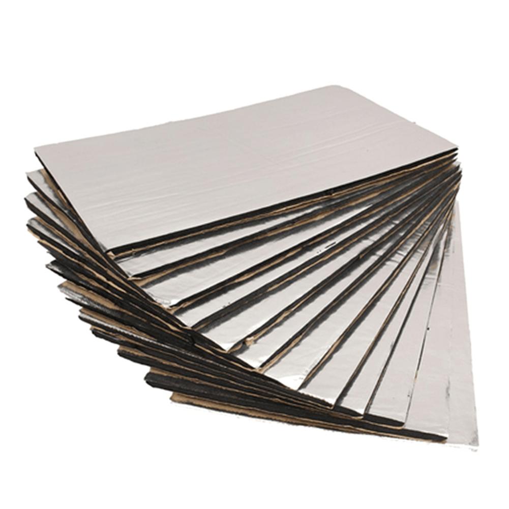 12Pcs 5mm Silver Car Soundproofing And Thermal Insulation Pads For Doors Roofs Firewalls Engine Bays