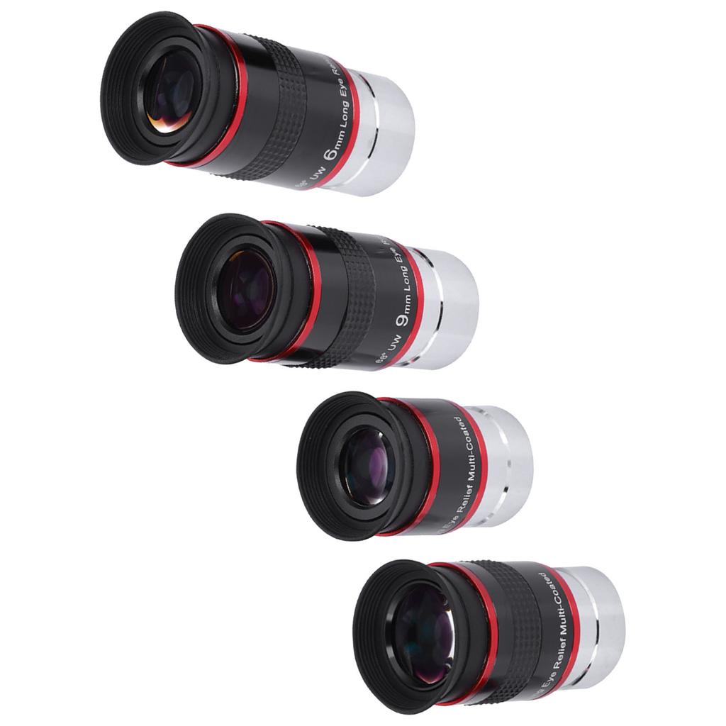 1.25  68 Degrees  Ultra Wide Angle FMC Eyepiece Kit 6+9+15+20mm for Astro Telescope