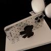 Feather Sautum Black Bow Mobile Phone Case Apple 15pro Max Stand Iphone13 Suitable for 16 Hard 14