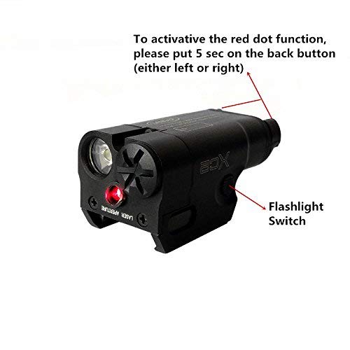 HYP XC2 Type Compact Pistol LED Light BK Compatible with 20mm Rail (Black)