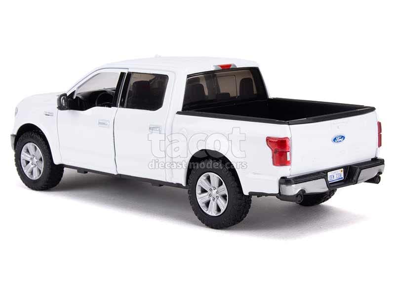 MOTORMAX Scale Diecast Model Car Ford Lariat Crew Pickup Truck LARIAT CREW CAB 2019 1/27 F-150 (White)