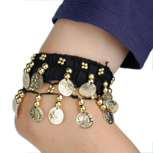 Belly Dance Dancing Anklet Waist Bracelet Cuff Chain Coins Beads Jewelry