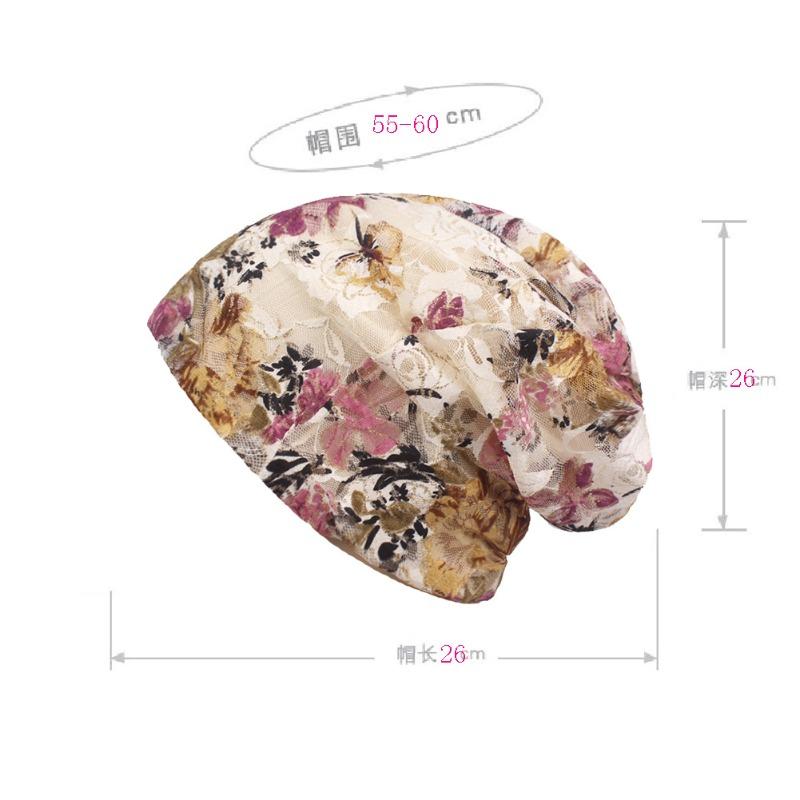 Pullover Hat, Ladies, Flower Baotou Hat, Spring and Summer Lace Hat, Ethnic Hat Women, Confinement Hat