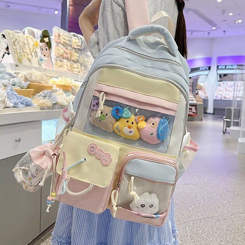 Junior High School Student Good-looking Primary School Student Cute Backpack Cartoon Backpack High School Student Large Capacity Lightweight Backpack